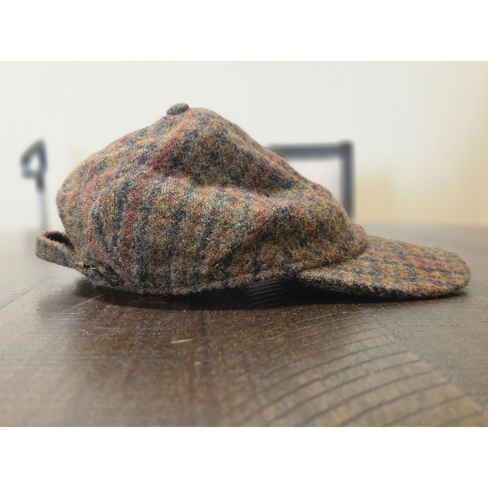 Vtg Orvis Harris Tweed Hat Hand Woven 100% Wool Baseball Cap Size OS